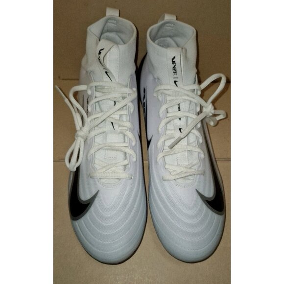 NIKE VAPOR EDGE PRO 1 WHITE/BLACK FOOTBALL CLEATS MEN\'S SIZE 10.5 NEW main image 4